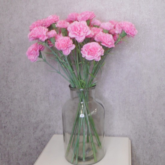 Artificial Spray Carnations Pink 60cm Artificial Flowers
